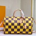 Luxury Duffel Bags Designer Bag Men Women Genuine Leather Zipper Inner Pocket Travel Bags Cutomized Brand Luggage Handbags Large Capacity Sport Bag Yellow Bag