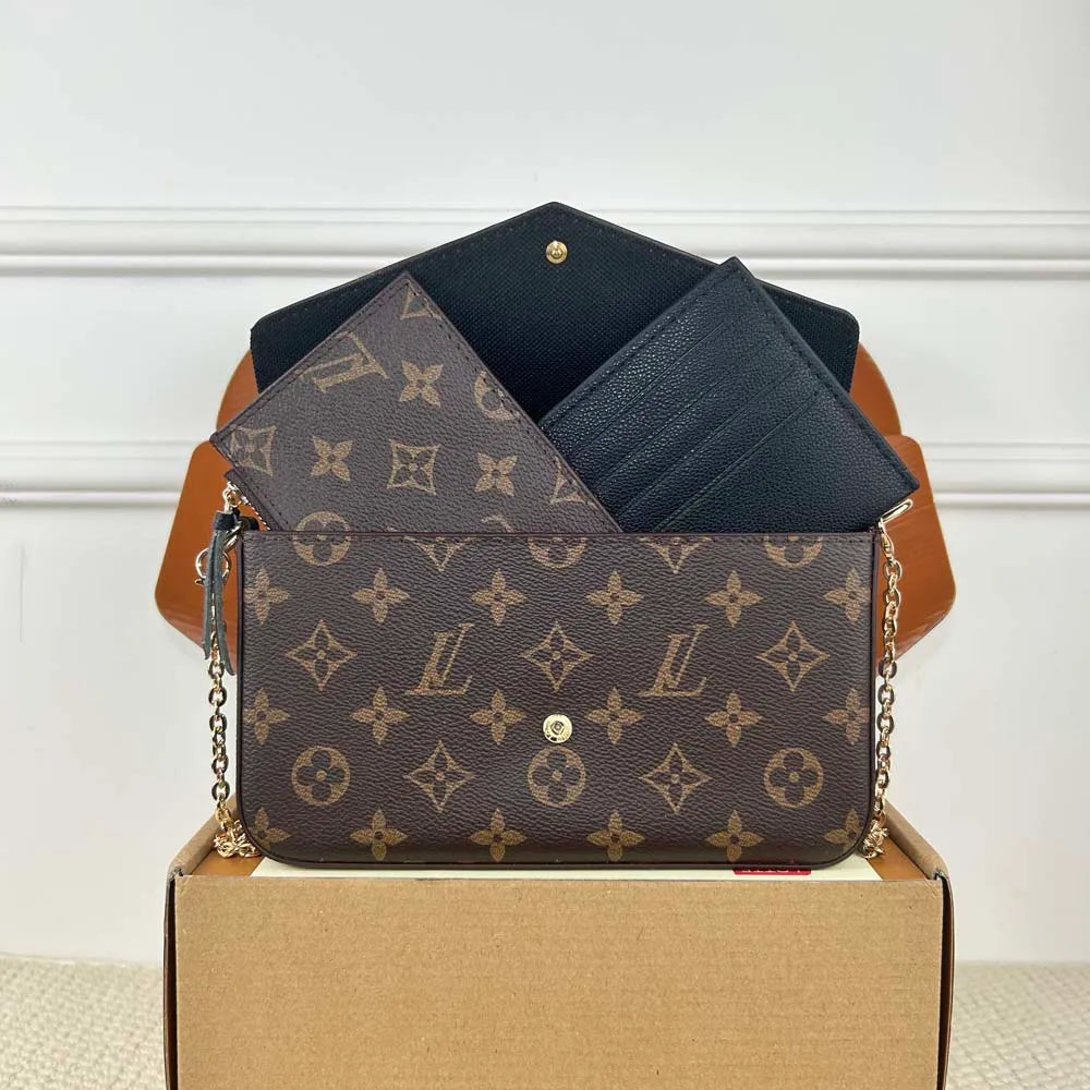 Designer Bag Makeup Bag Luxury Cosmetic Bag High Quality Women'S Handbag Purse Cowhide Travel Storage Bag Toiletry Bag Mini Brown Vanity Bag Designer Cosmetic Bag