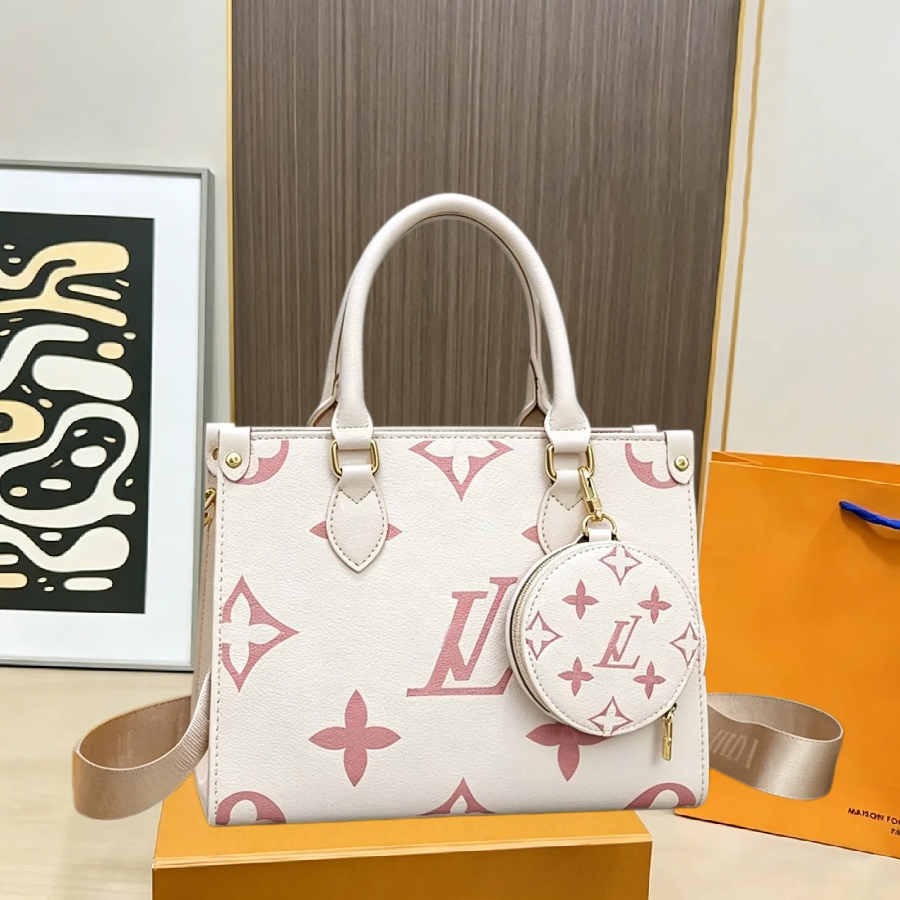 Designer Bag Makeup Bag Luxury Cosmetic Bag High Quality Women'S Handbag Purse Cowhide Travel Storage Bag Toiletry Bag Mini Brown Vanity Bag Designer Cosmetic Bag