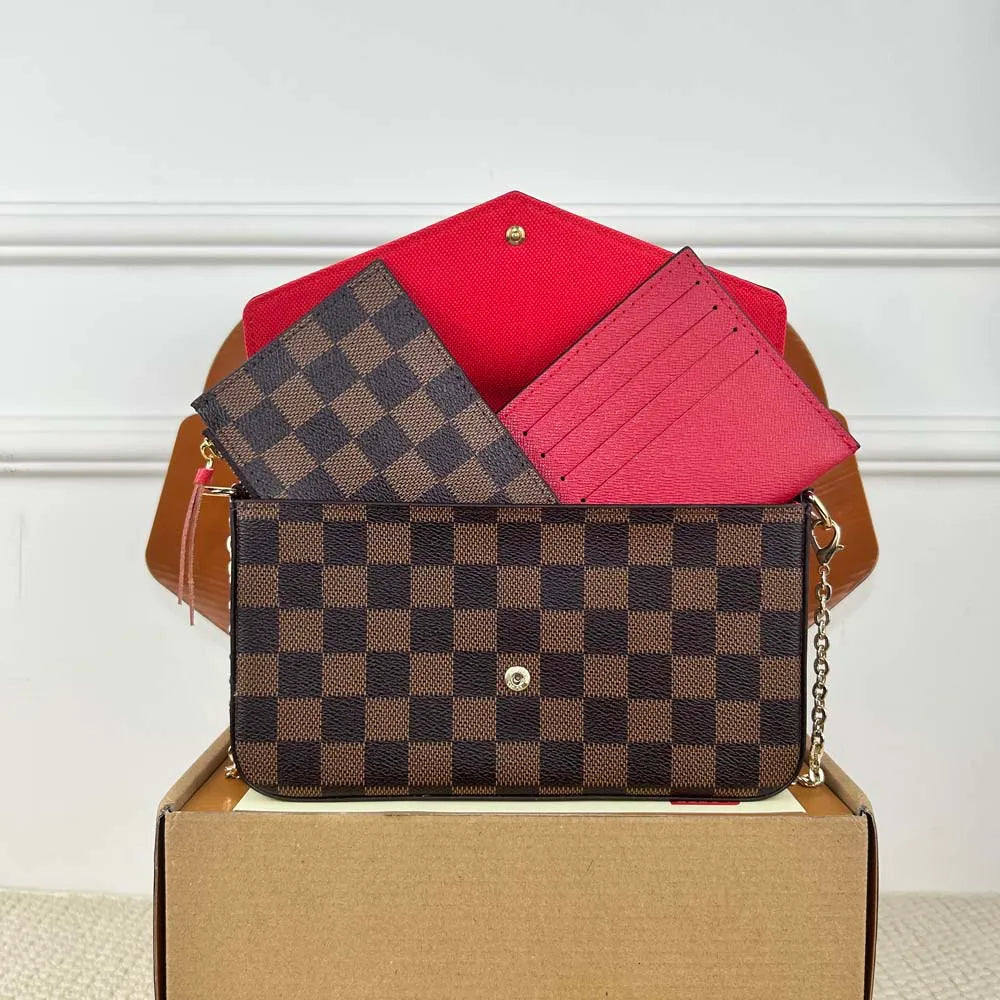 Designer Bag Makeup Bag Luxury Cosmetic Bag High Quality Women'S Handbag Purse Cowhide Travel Storage Bag Toiletry Bag Mini Brown Vanity Bag Designer Cosmetic Bag