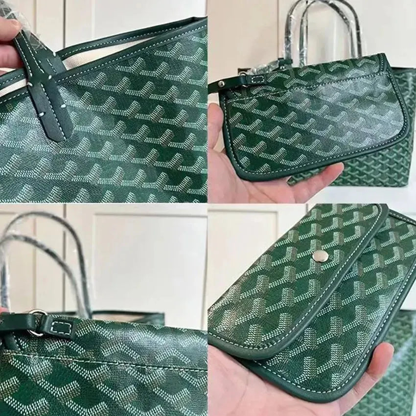 Tote Bag Designer Bag Handbag Women Fashion Luxury Wallet Leather Messenger Shoulder Bag High Capacity Composite Shopping Bags Plaid Double Letters Beach Brand Bag