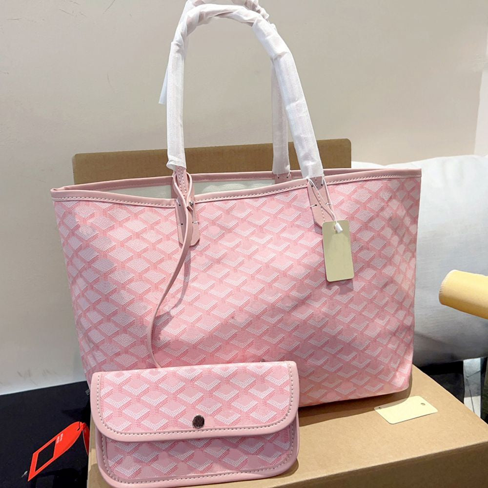 Tote Bag Designer Bag Handbag Women Fashion Luxury Wallet Leather Messenger Shoulder Bag High Capacity Composite Shopping Bags Plaid Double Letters Beach Brand Bag
