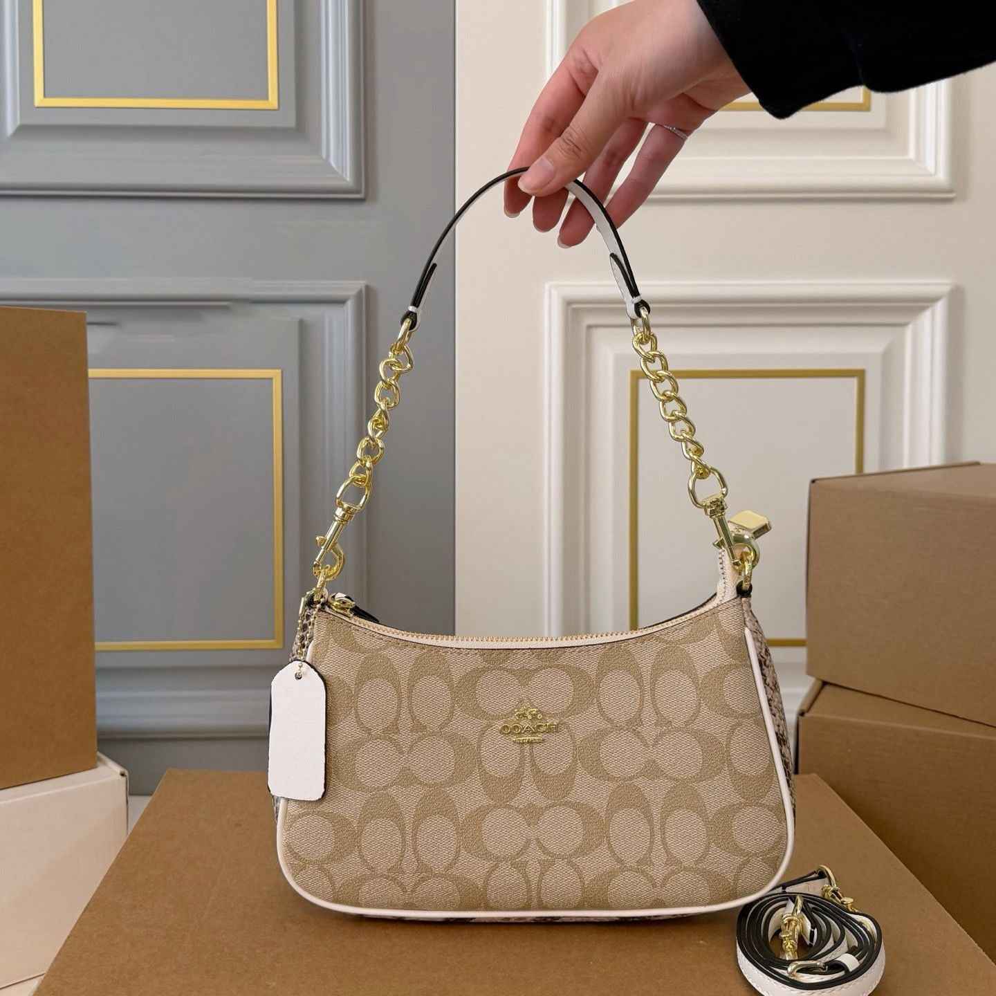 10A Designer Bag Luxury Bag Teri Shoulder Bag Tote Bag Women Classic Old Flower Crossbody Bag G Smooth Leather Shoulder Bagcasual Handheld Chain Bag Half Moon Ba