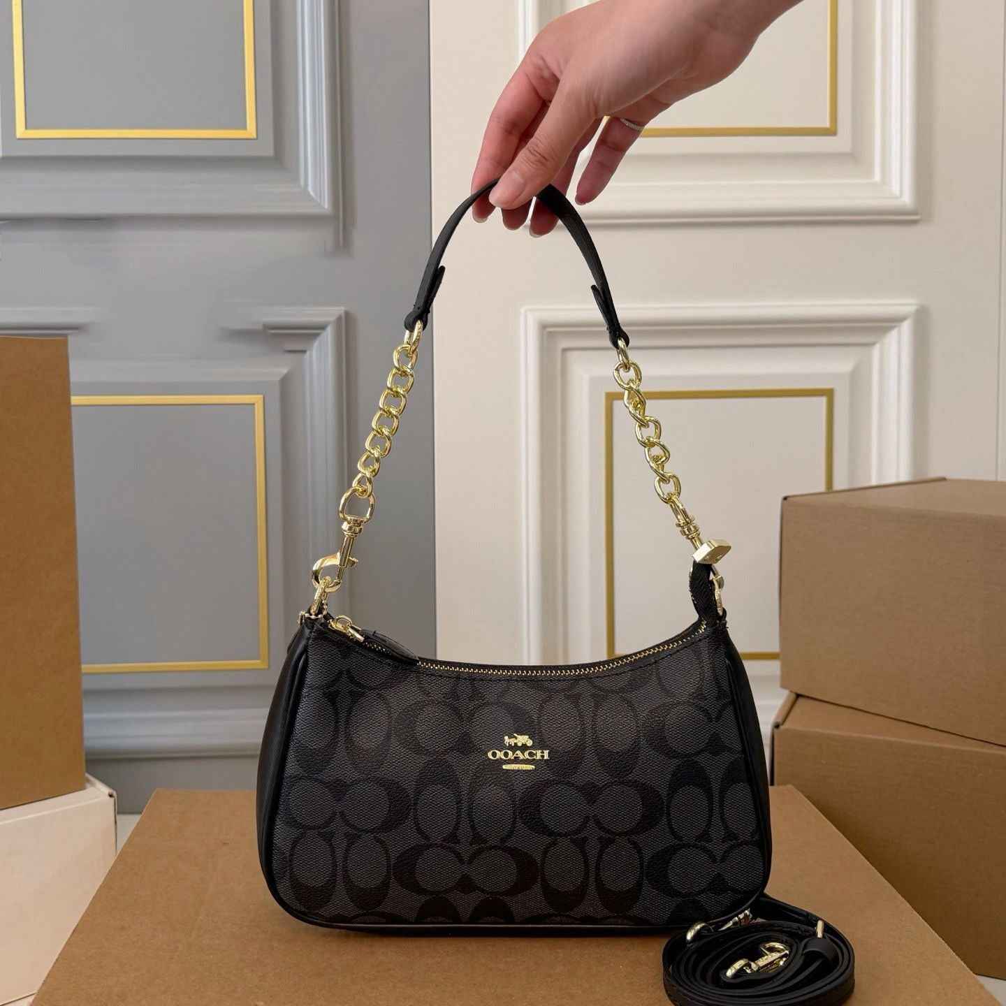 10A Designer Bag Luxury Bag Teri Shoulder Bag Tote Bag Women Classic Old Flower Crossbody Bag G Smooth Leather Shoulder Bagcasual Handheld Chain Bag Half Moon Ba