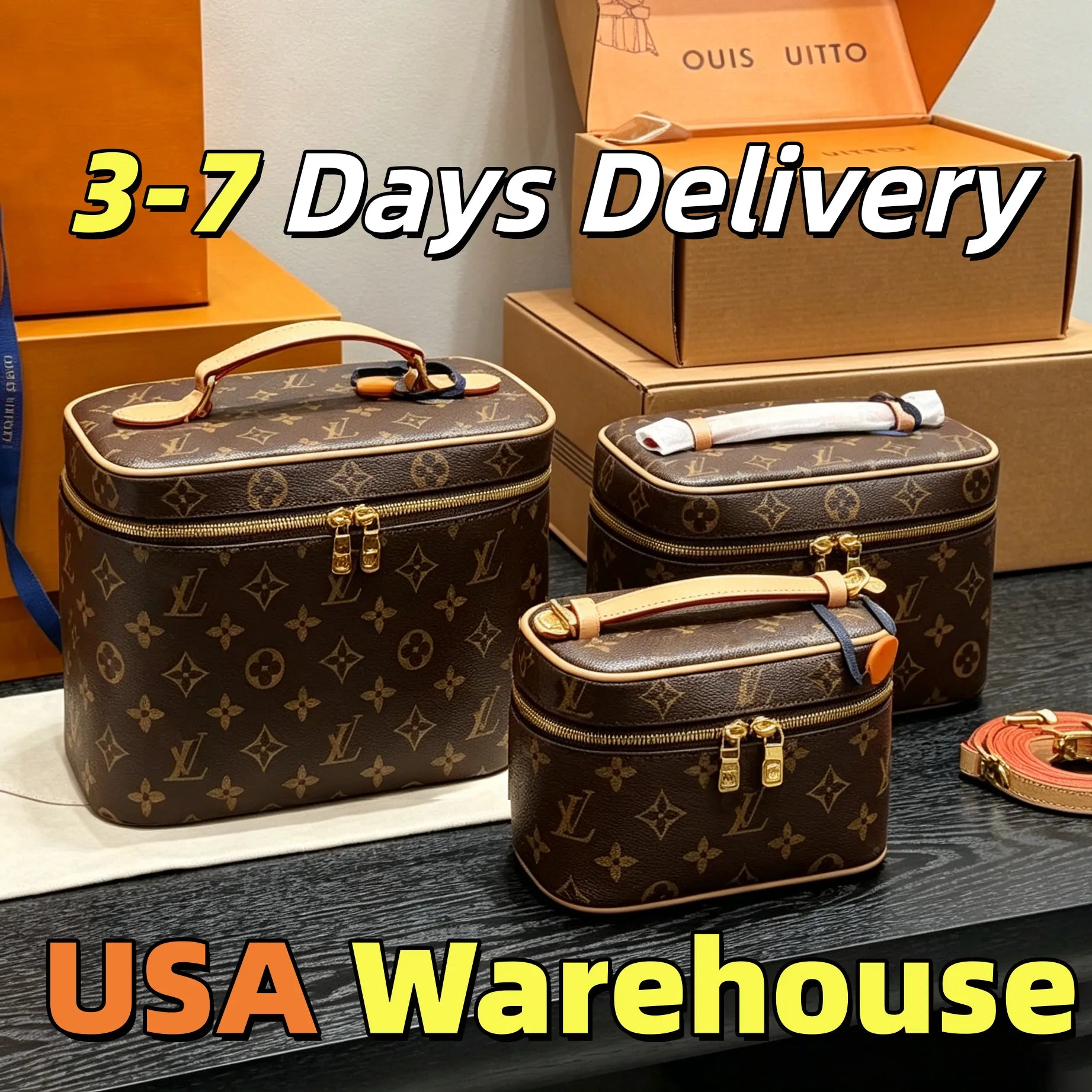 Designer Bag Makeup Bag Luxury Cosmetic Bag High Quality Women'S Handbag Purse Cowhide Travel Storage Bag Toiletry Bag Mini Brown Vanity Bag Designer Cosmetic Bag