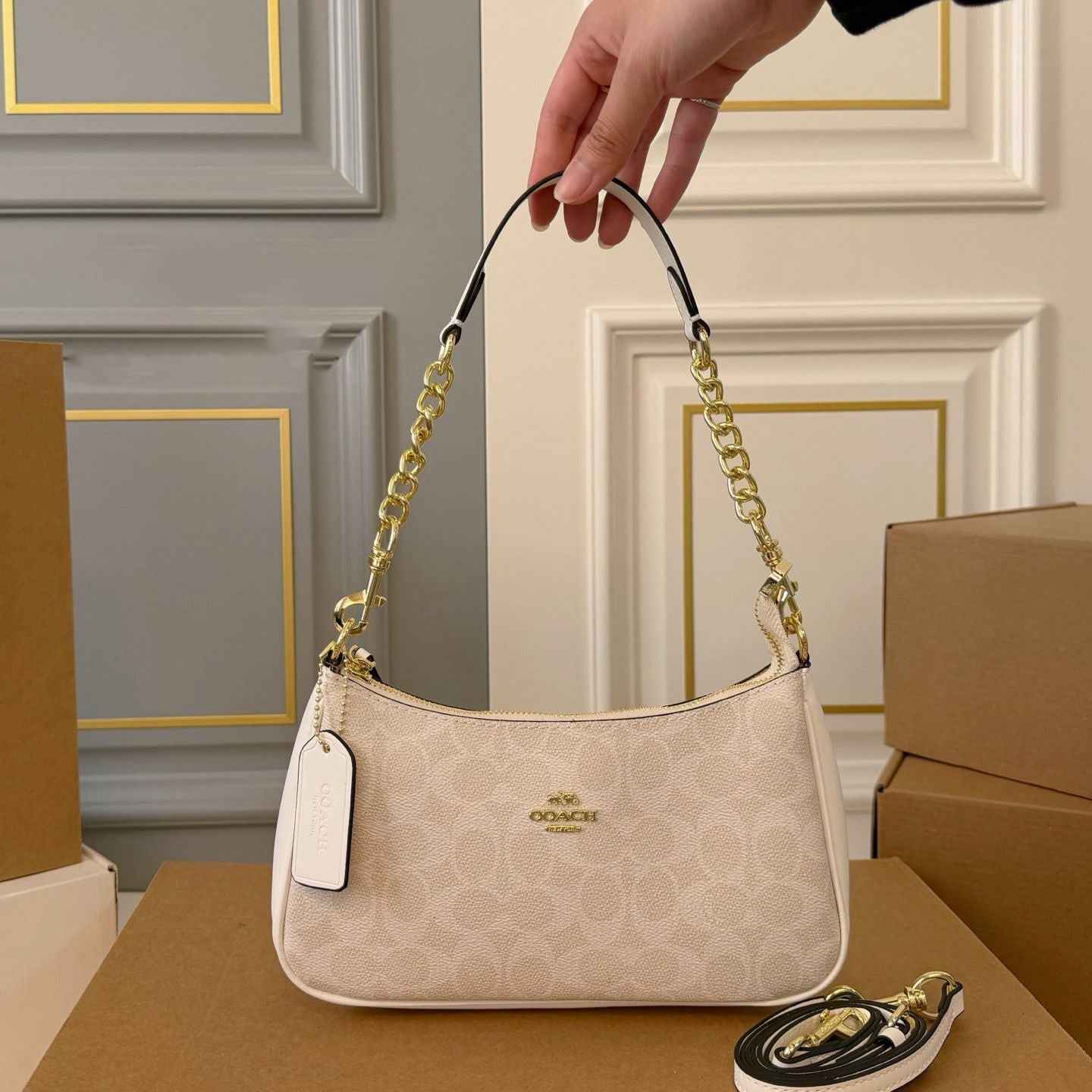 10A Designer Bag Luxury Bag Teri Shoulder Bag Tote Bag Women Classic Old Flower Crossbody Bag G Smooth Leather Shoulder Bagcasual Handheld Chain Bag Half Moon Ba