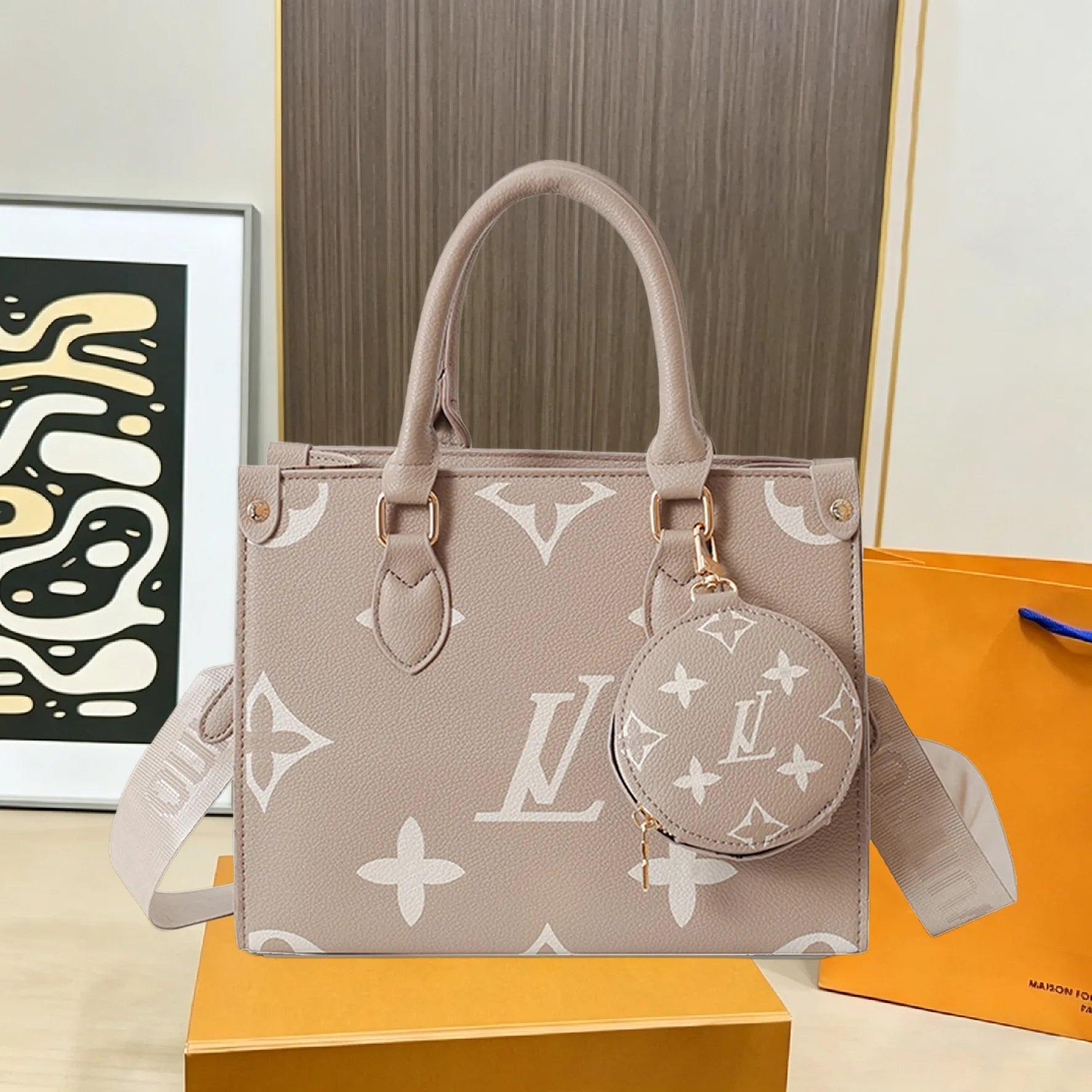 Designer Bag Makeup Bag Luxury Cosmetic Bag High Quality Women'S Handbag Purse Cowhide Travel Storage Bag Toiletry Bag Mini Brown Vanity Bag Designer Cosmetic Bag