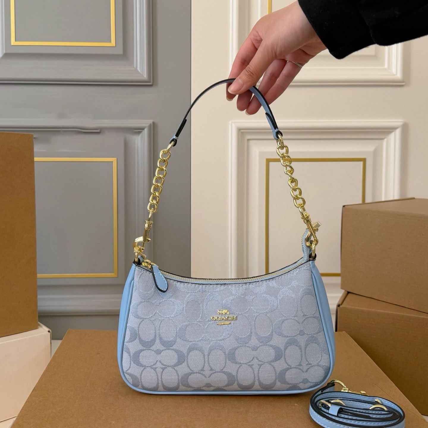 10A Designer Bag Luxury Bag Teri Shoulder Bag Tote Bag Women Classic Old Flower Crossbody Bag G Smooth Leather Shoulder Bagcasual Handheld Chain Bag Half Moon Ba