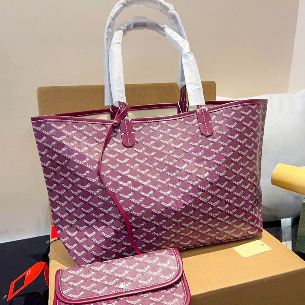 Tote Bag Designer Bag Handbag Women Fashion Luxury Wallet Leather Messenger Shoulder Bag High Capacity Composite Shopping Bags Plaid Double Letters Beach Brand Bag