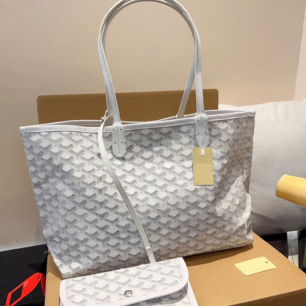 Tote Bag Designer Bag Handbag Women Fashion Luxury Wallet Leather Messenger Shoulder Bag High Capacity Composite Shopping Bags Plaid Double Letters Beach Brand Bag