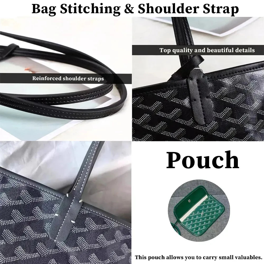 Tote Bag Designer Bag Handbag Women Fashion Luxury Wallet Leather Messenger Shoulder Bag High Capacity Composite Shopping Bags Plaid Double Letters Beach Brand Bag